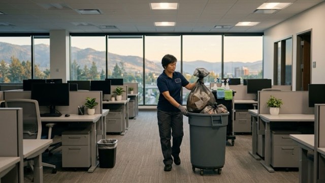 Daily Office Cleaning in progress at a Missoula, MT office