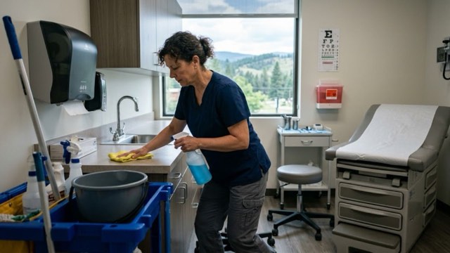 Medical & Dental Office Cleaning in progress at a Missoula, MT office