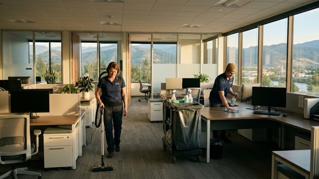 Office Cleaning Services Missoula crew cleaning a downtown Missoula office